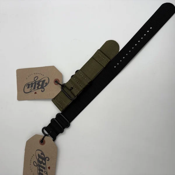 DALUCA WATCH STRAP 18MM BLACK AND OLIVE