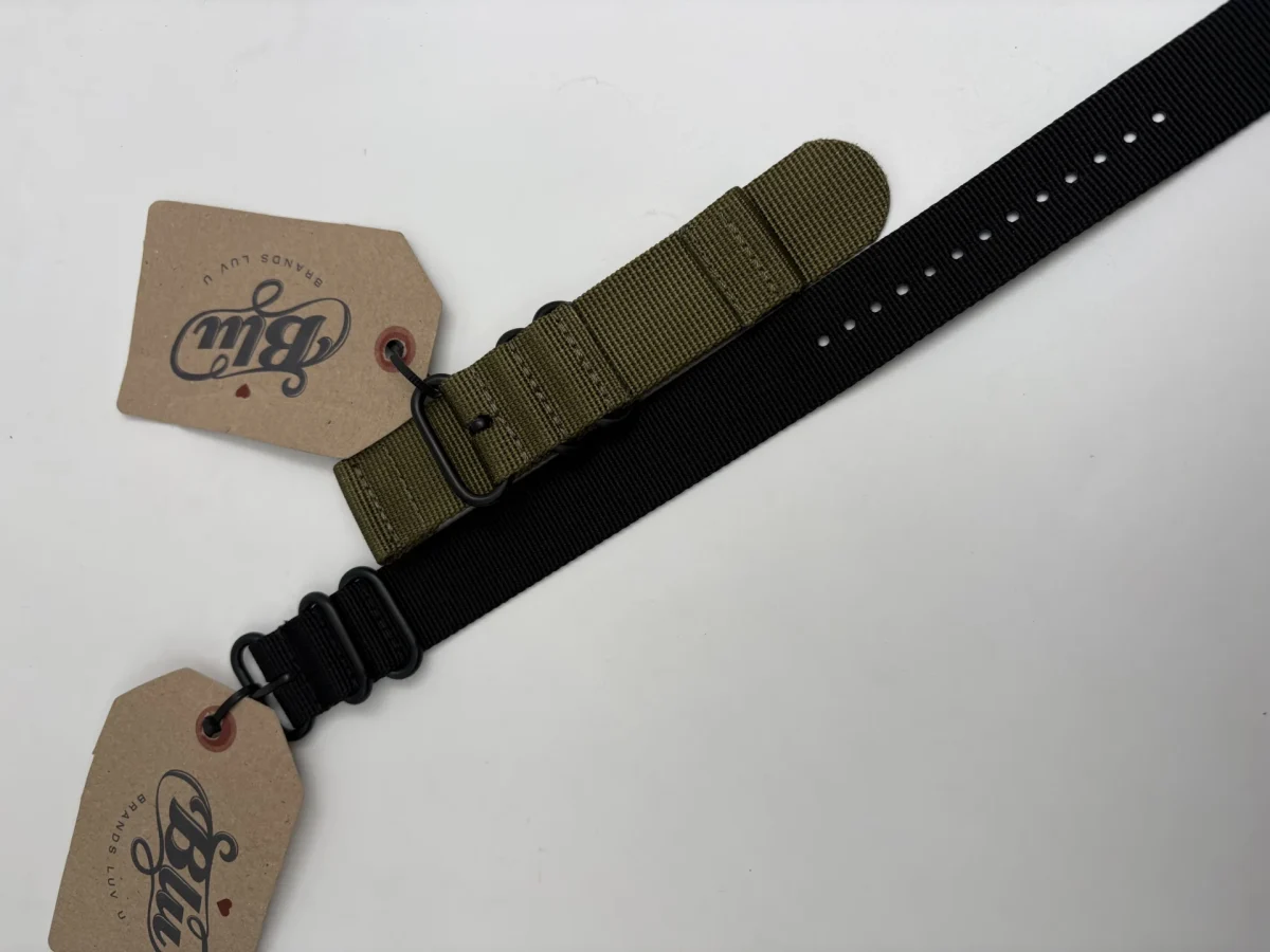 DALUCA WATCH STRAP 18MM BLACK AND OLIVE, photo 2